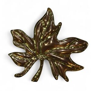 Vintage Autumn Leaf Brooch Pin/Pendant - Bronze / Copper Tone Nature Jewelry